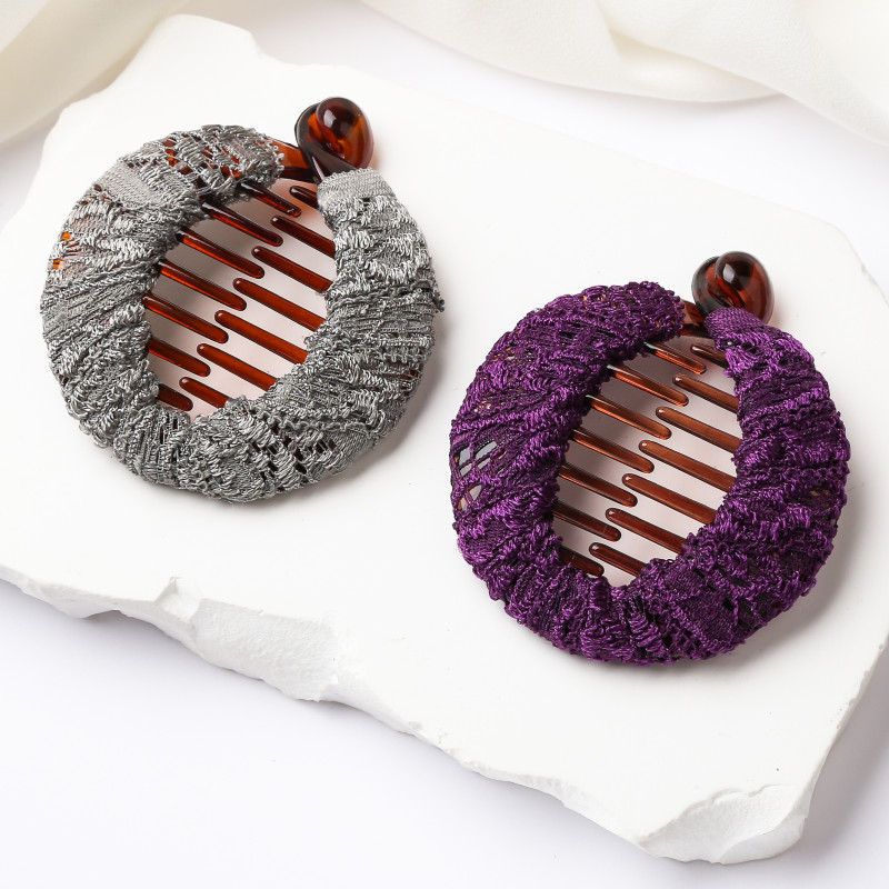 1db 5,5 cm-es kör alakú kis banáncsipesz hajra Kézzel készített csipke hajcsat lányoknak és női póniszőrnek