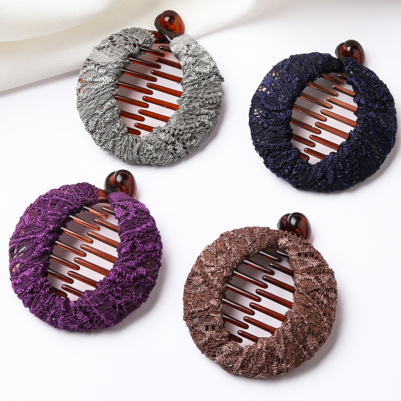 1db 5,5 cm-es kör alakú kis banáncsipesz hajra Kézzel készített csipke hajcsat lányoknak és női póniszőrnek