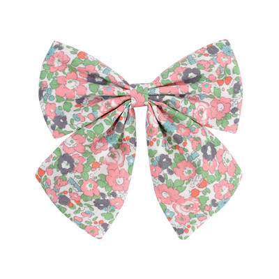 Sweet Flower Print Bowknot Juukseklambrid Tüdrukutele Moekarsid Juuksenõelad Tangid Peakatted Lastele Juuste kujundamise Aksessuaarid