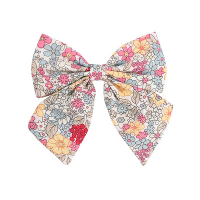 Sweet Flower Print Bowknot Juukseklambrid Tüdrukutele Moekarsid Juuksenõelad Tangid Peakatted Lastele Juuste kujundamise Aksessuaarid