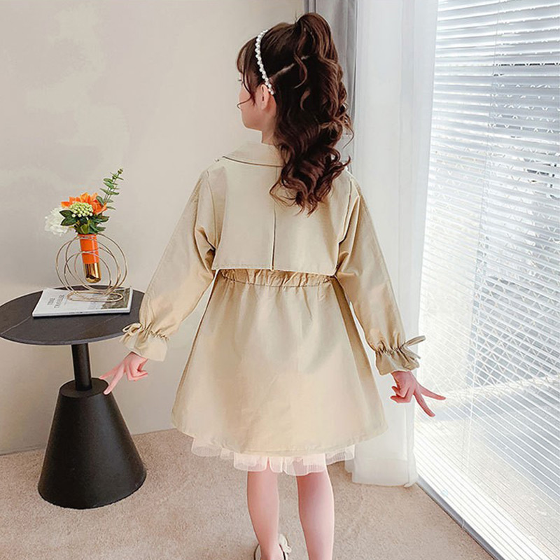 4-14 éves korig gyöngyös hajtókás lányok kabát tavaszi ősz koreai gyerek dzseki új divat szélvédő felsőruházat gyermek új ruházat