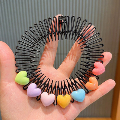 Nova Y2k zvijezda u obliku srca, dječji šareni češalj za kosu, slomljena traka za glavu, kopče za kosu, zeko, slatka frizura, dodatak za kosu za djevojčice, princeze