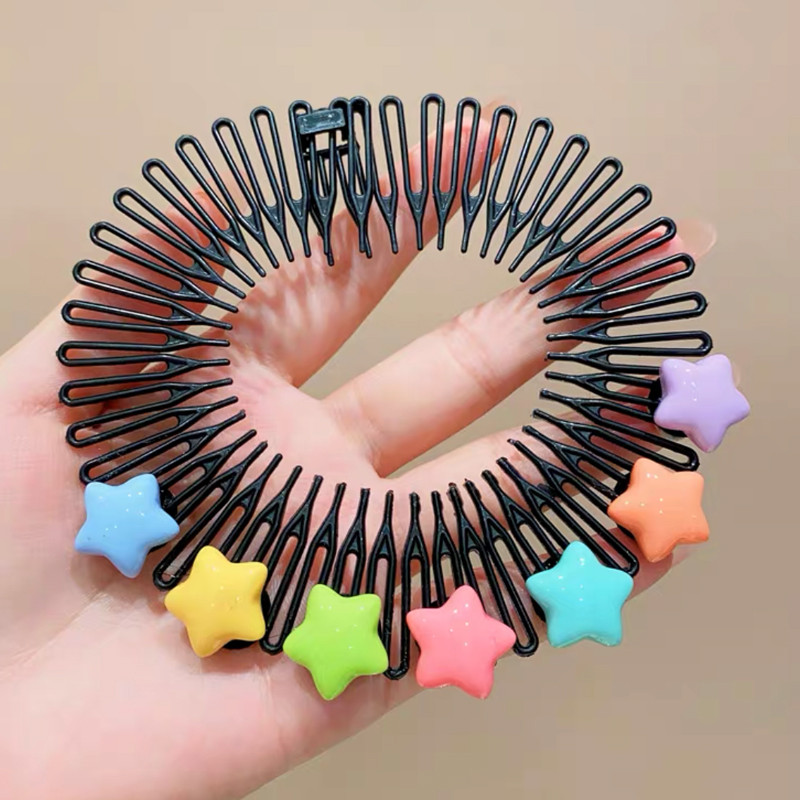 Nova Y2k zvijezda u obliku srca, dječji šareni češalj za kosu, slomljena traka za glavu, kopče za kosu, zeko, slatka frizura, dodatak za kosu za djevojčice, princeze
