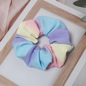 Large Rainbow Hair Scrunchies Elastic Hair Bands Ponytail Holder Πολύχρωμη oversized Scrunchie δέσιμο μαλλιών για κορίτσι γυναίκες