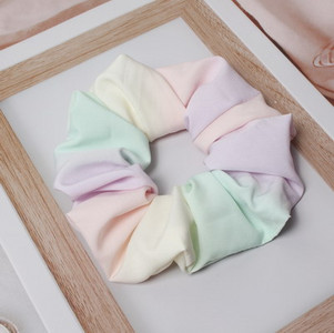 Large Rainbow Hair Scrunchies Elastic Hair Bands Ponytail Holder Πολύχρωμη oversized Scrunchie δέσιμο μαλλιών για κορίτσι γυναίκες