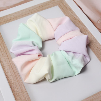 Large Rainbow Hair Scrunchies Elastic Hair Bands Ponytail Holder Πολύχρωμη oversized Scrunchie δέσιμο μαλλιών για κορίτσι γυναίκες