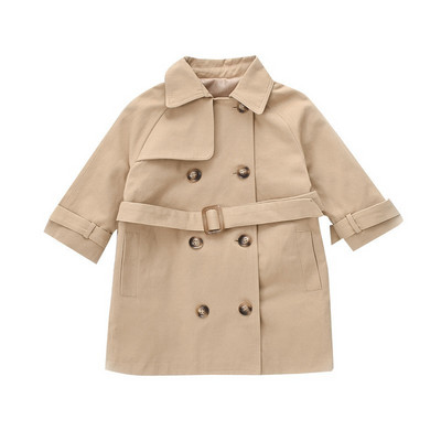 Μπουφάν England Style Windbreaker 1-6 Y Girls Μακριές καμπαρντίνες Girl Fashion Ανοιξιάτικο παλτό φθινοπώρου Νέα παιδικά casual ρούχα