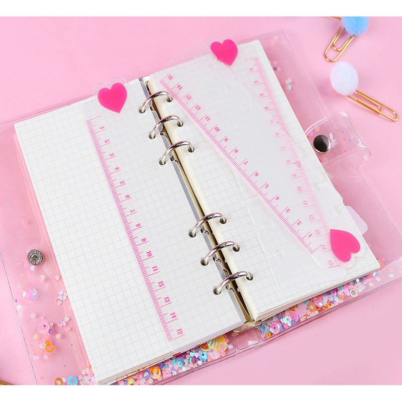 Vonalzó A5 A6 Love Frosted Planner Agenda Dailybook 6 lyukú, laza levelű, spirális jegyzetfüzet-rendező vázlatfüzet-tartozékok