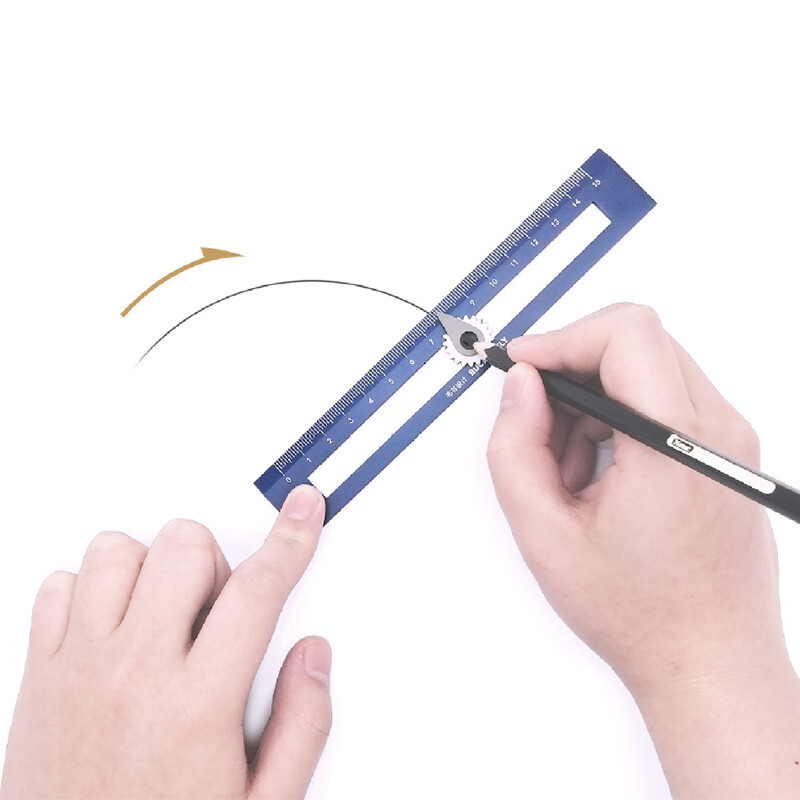 1 db két az egyben iránytű színes többfunkciós rajzkör eszköz Barkácsolás geometriai iránytű vonalzó irodai iskolai otthonhoz