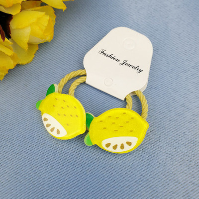 2бр. Сладки плодове, зеленчуци, банан, диня, еластични ленти за коса, деца, деца, въжета, аксесоари за коса, държач за опашка