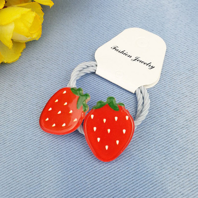 2бр. Сладки плодове, зеленчуци, банан, диня, еластични ленти за коса, деца, деца, въжета, аксесоари за коса, държач за опашка