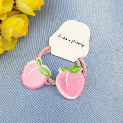 2бр. Сладки плодове, зеленчуци, банан, диня, еластични ленти за коса, деца, деца, въжета, аксесоари за коса, държач за опашка