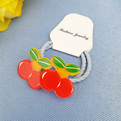 2бр. Сладки плодове, зеленчуци, банан, диня, еластични ленти за коса, деца, деца, въжета, аксесоари за коса, държач за опашка