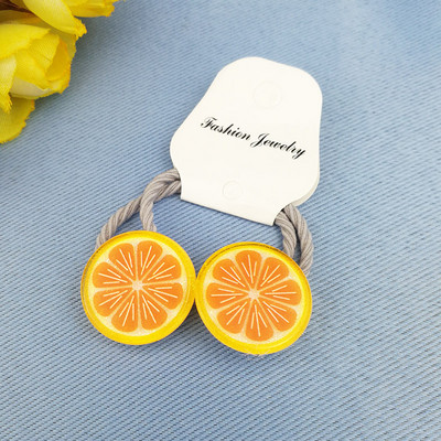 2бр. Сладки плодове, зеленчуци, банан, диня, еластични ленти за коса, деца, деца, въжета, аксесоари за коса, държач за опашка