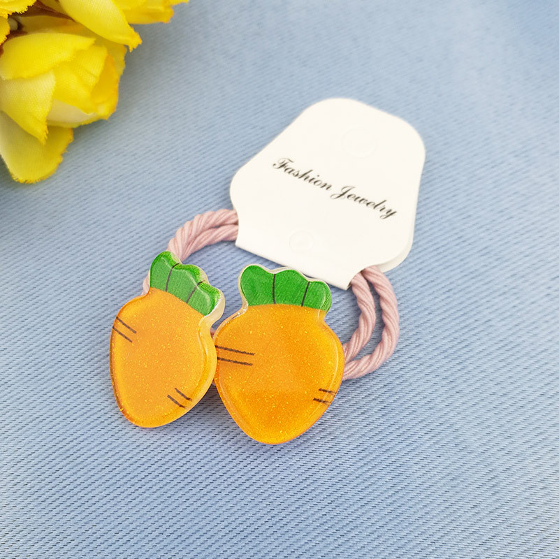 2бр. Сладки плодове, зеленчуци, банан, диня, еластични ленти за коса, деца, деца, въжета, аксесоари за коса, държач за опашка