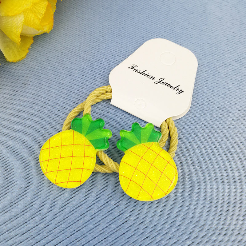 2бр. Сладки плодове, зеленчуци, банан, диня, еластични ленти за коса, деца, деца, въжета, аксесоари за коса, държач за опашка