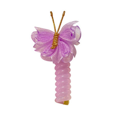 Моден плат Пеперуда Телефонна линия Пръстен за коса Цветни щипки за коса Конска опашка Гумени ленти за коса Аксесоари за коса Деца Момичета