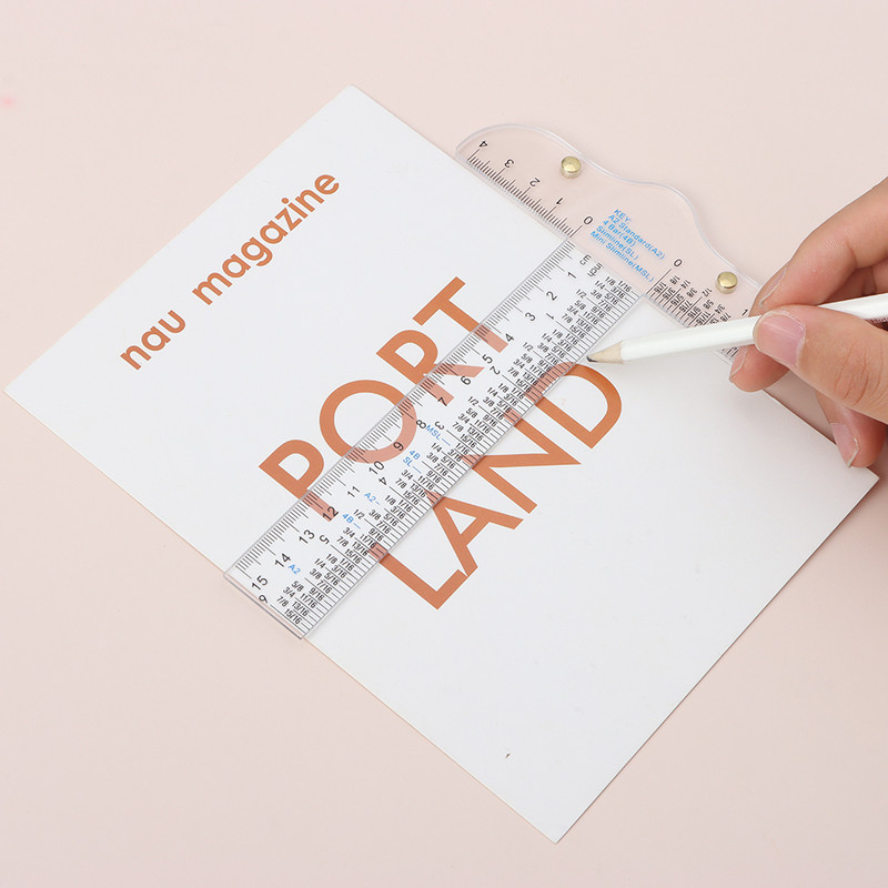 Uus 6-tolline läbipaistev akrüülist T-kujuline joonlaud, tolline T-ruudu läbipaistev mõõteskaala reegel nii tollide kui ka meetermõõdustikus