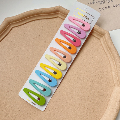 10 tk/komplekt Värvilised BB-klambrid Candy Color Magusad geomeetrilised juukseklambrid Naistele Tüdrukutele Juuksekoristus Juuksenõel Barrette Juukseaksessuaarid