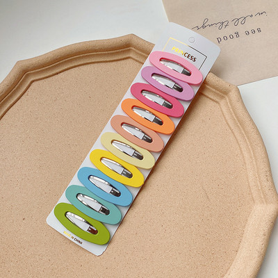 10 tk/komplekt Värvilised BB-klambrid Candy Color Magusad geomeetrilised juukseklambrid Naistele Tüdrukutele Juuksekoristus Juuksenõel Barrette Juukseaksessuaarid