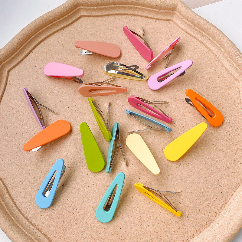 10db/készlet Színes BB Clipek Candy Color Édes geometrikus hajcsattok Női Lányok Hajdísz Hajtű Barrette Haj kiegészítők