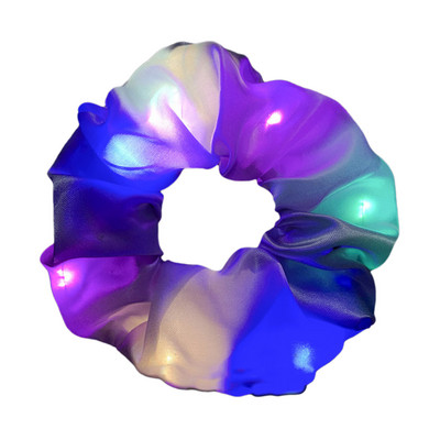 Φωτεινές λωρίδες μαλλιών LED Scrunchies Γυναικεία κοριτσίστικα Καπέλα Ελαστικό σχοινί μαλλιών Δαχτυλίδι καρπού με λαστιχένια ζώνη Αξεσουάρ μαλλιών