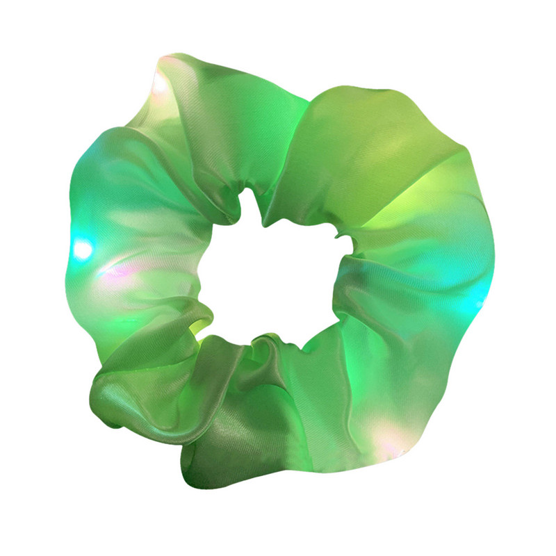 Φωτεινές λωρίδες μαλλιών LED Scrunchies Γυναικεία κοριτσίστικα Καπέλα Ελαστικό σχοινί μαλλιών Δαχτυλίδι καρπού με λαστιχένια ζώνη Αξεσουάρ μαλλιών