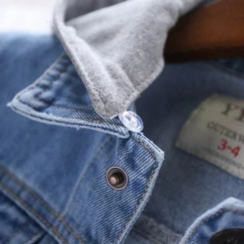 Kišenės be rankovių, viena krūtinė berniukų mergaičių liemenė madinga vaikiška džinsinė liemenė su gobtuvu Universali vaikiška talpykla 3–12 m.