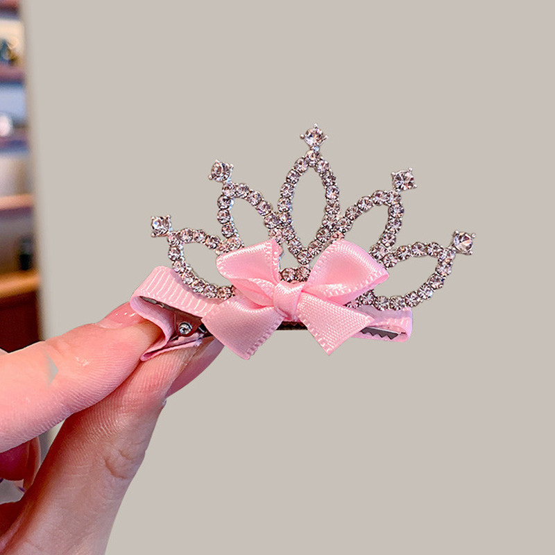 Új 3D-s Koronás Hajtű Gyerek Fejfedők Kislány Princess Hajtű Hajcsat Kiegészítők Kislányok Strasszkő fejdísz Ajándék