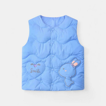 Есенно-зимна топла жилетка за деца 2-6 години Бебешки момичета Сладка анимационна жилетка Връхни дрехи с памучна подплата Детски якета за момчета