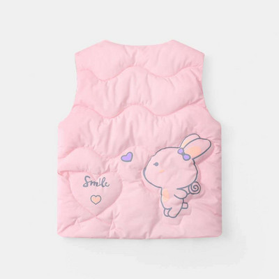 Őszi téli meleg mellény 2-6 éves gyerekeknek kislányoknak aranyos rajzfilm mellény Pamut párnázott felsőruházat gyerek fiú dzsekik