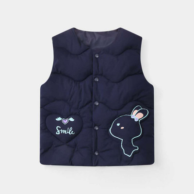 Őszi téli meleg mellény 2-6 éves gyerekeknek kislányoknak aranyos rajzfilm mellény Pamut párnázott felsőruházat gyerek fiú dzsekik