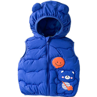 Őszi téli meleg mellény 2-6 éves gyerekeknek kislányoknak aranyos rajzfilm mellény Pamut párnázott felsőruházat gyerek fiú dzsekik