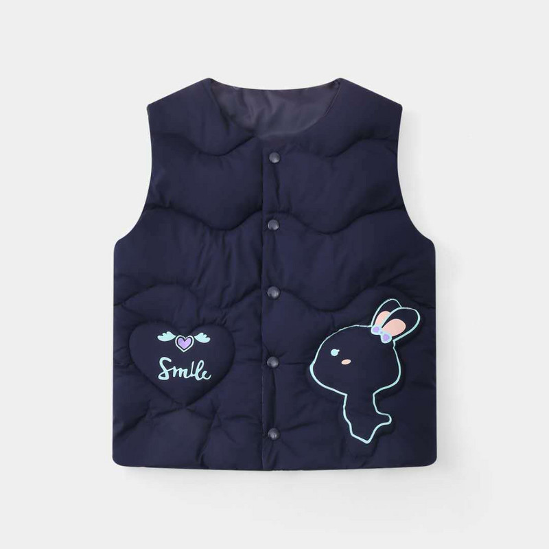 Őszi téli meleg mellény 2-6 éves gyerekeknek kislányoknak aranyos rajzfilm mellény Pamut párnázott felsőruházat gyerek fiú dzsekik