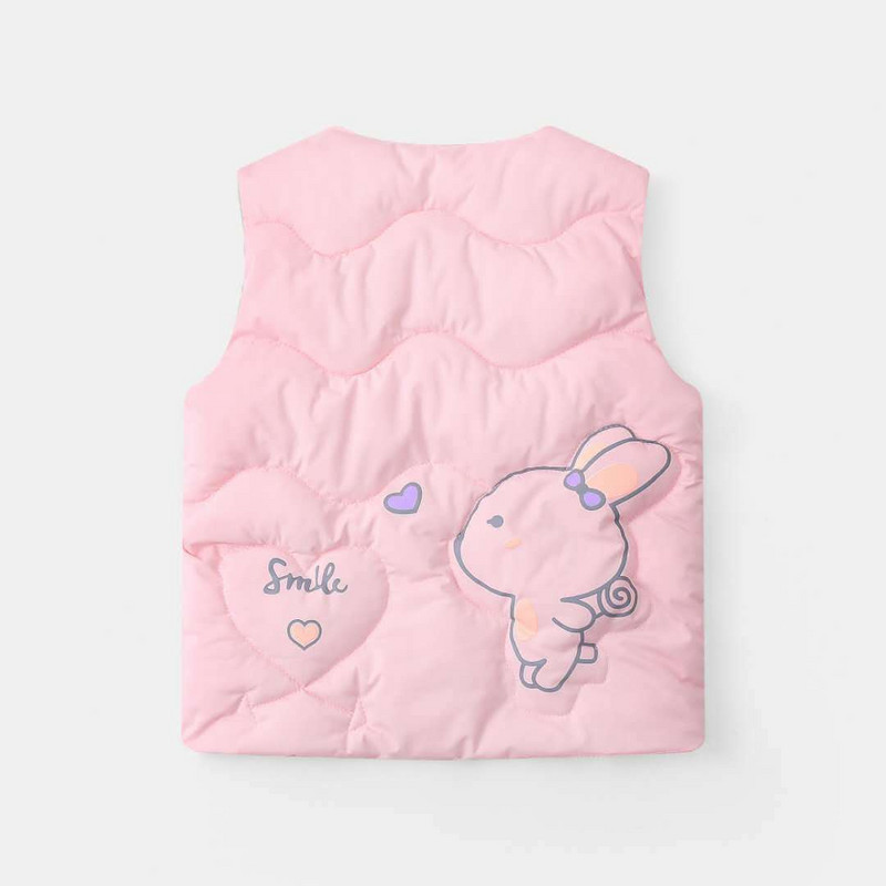 Őszi téli meleg mellény 2-6 éves gyerekeknek kislányoknak aranyos rajzfilm mellény Pamut párnázott felsőruházat gyerek fiú dzsekik