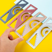 Maalimine Alumiiniumisulamist kvarts Multifunktsionaalne sirgjoon Joonlaud kolmnurkne joonlaud Kontori õppetarvete nurgamõõtur