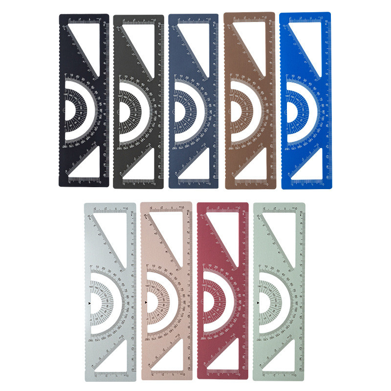 Maalimine Alumiiniumisulamist kvarts Multifunktsionaalne sirgjoon Joonlaud kolmnurkne joonlaud Kontori õppetarvete nurgamõõtur