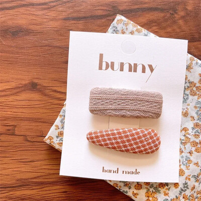 Нови щипки за коса за бебета и момичета Детска есенна бродерия, фиби с цветя, овална плетена тъкан, покрита с корейски деца, прекрасни вълнени шапки