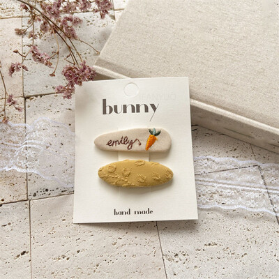 Нови щипки за коса за бебета и момичета Детска есенна бродерия, фиби с цветя, овална плетена тъкан, покрита с корейски деца, прекрасни вълнени шапки