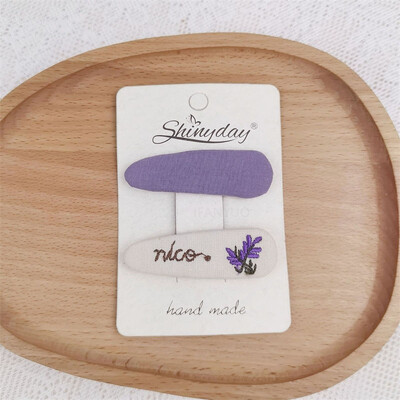 Нови щипки за коса за бебета и момичета Детска есенна бродерия, фиби с цветя, овална плетена тъкан, покрита с корейски деца, прекрасни вълнени шапки