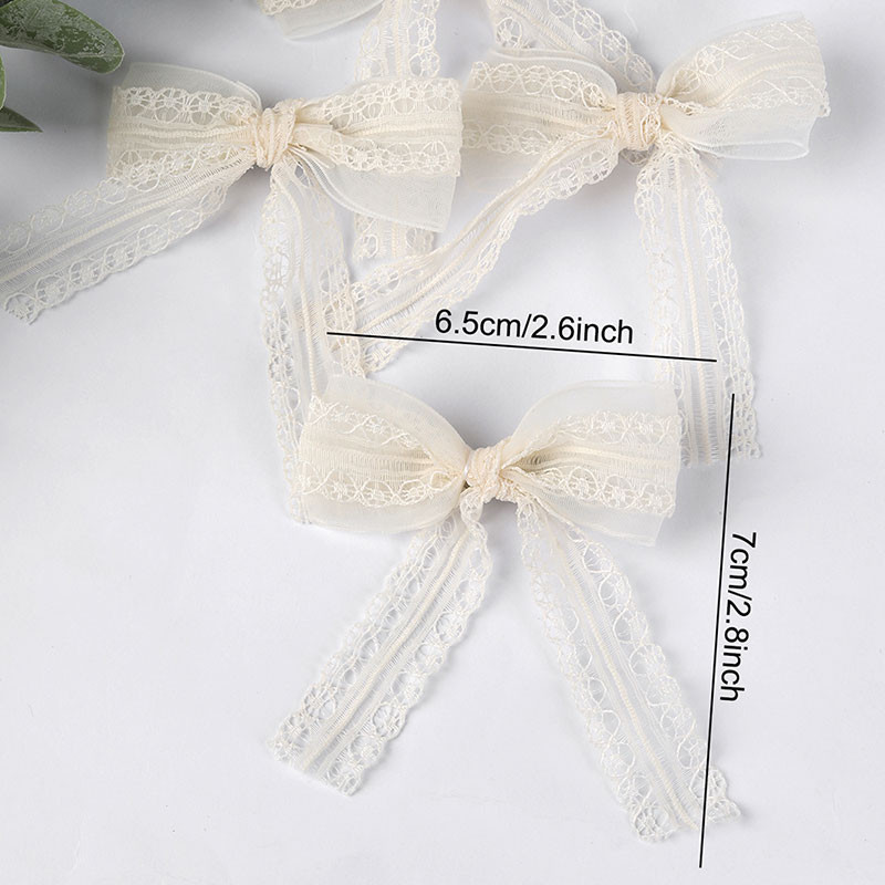 6 τμχ Δαντελένια φιόγκοι για τα μαλλιά Κλιπ χαριτωμένα κορίτσια φουρκέτες Μασίφ κλιπ για τα μαλλιά με μπλοκ πάπιας Barrettes Παιδικά καλύμματα κεφαλής Μόδα αξεσουάρ μαλλιών