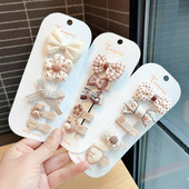 5kom/set Ukosnice za djevojčice s mašnama Slatki cvjetni točkasti medvjed Dječje kopče za kosu Dječje ukosnice Dodaci za kosu za bebe