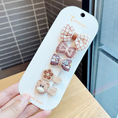 5kom/set Ukosnice za djevojčice s mašnama Slatki cvjetni točkasti medvjed Dječje kopče za kosu Dječje ukosnice Dodaci za kosu za bebe