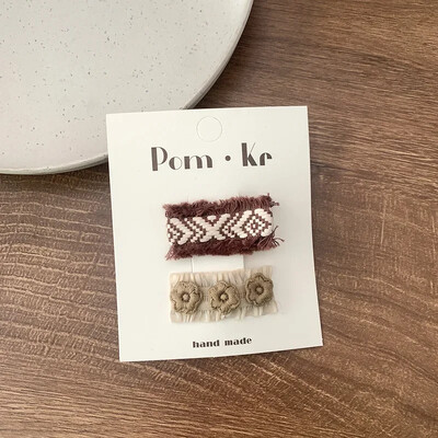 2бр. Дантелени щипки за коса с цветя Принцеса Щипки за коса с лък за момиченце Бели корейски щипки за коса за новородени Аксесоари за коса Детски щипки за коса