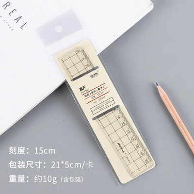 1gb Lineāls 15cm 18cm 20cm Vienkārši caurspīdīgi akrila lineāli Lineāls Kvadrātveida lineāls Mīlīgs kancelejas preču zīmēšanas biroja skolas piederumi