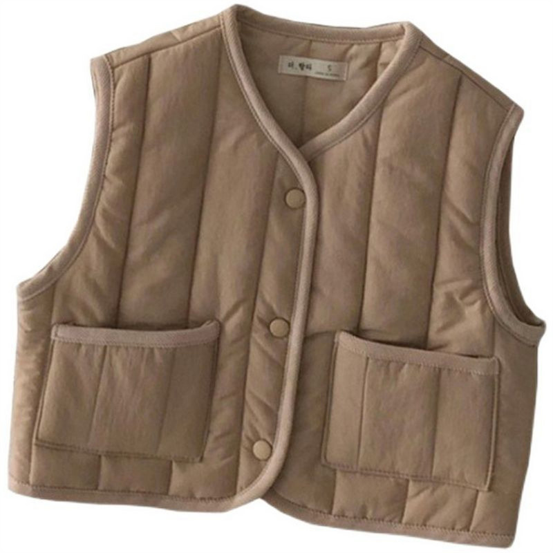 2023 Őszi Téli Gyermek fiúk Lányok Meleg Mellény Tömör pamut Mellények Gyerekeknek Gyermek Felsőruházat AA6407