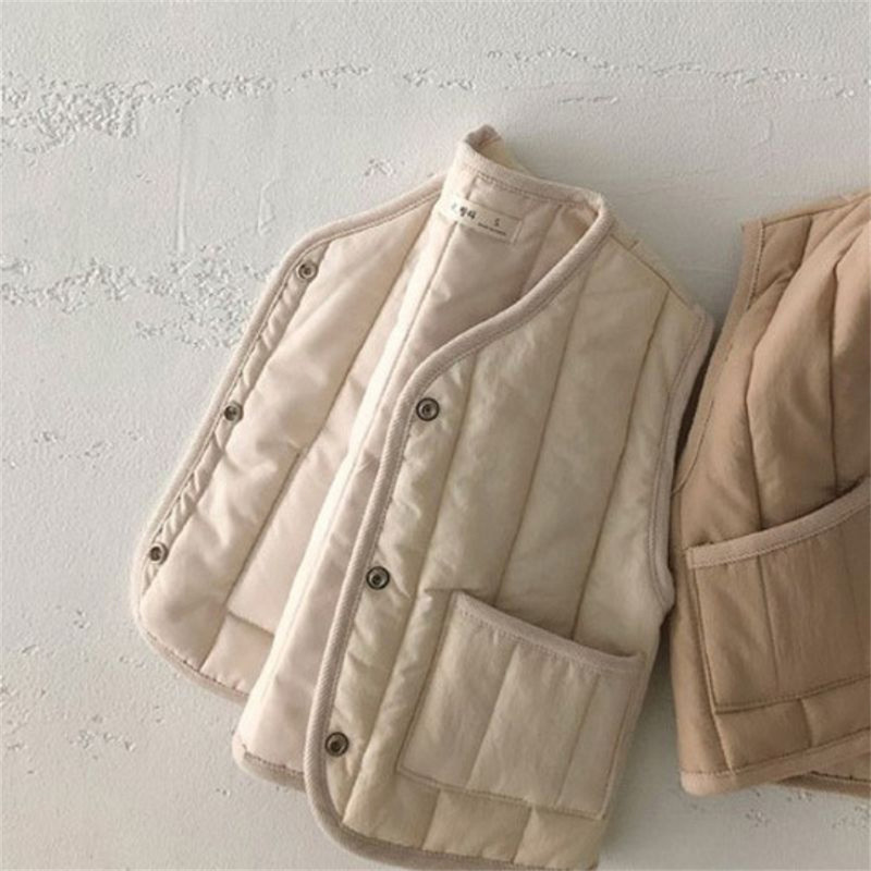 2023 Őszi Téli Gyermek fiúk Lányok Meleg Mellény Tömör pamut Mellények Gyerekeknek Gyermek Felsőruházat AA6407