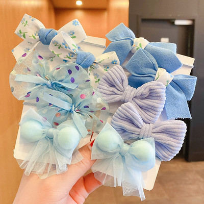 10 tk/komplekt suur vibu lillelised elastsed juuksepaelad lastele tüdrukud armsad juukselipsud mood peapaelad juukseaksessuaarid kummipael lastele