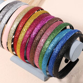 1 τμχ Νέες κορδέλες κεφαλής για κορίτσια Rainbow Sparkly κρίκους για τα μαλλιά Hairband πούλιες πολύχρωμες κορδέλες για τα μαλλιά με αστέρια αξεσουάρ για μωρά Δώρο