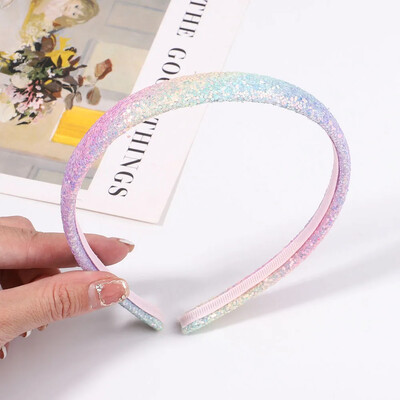 1 τμχ Νέες κορδέλες κεφαλής για κορίτσια Rainbow Sparkly κρίκους για τα μαλλιά Hairband πούλιες πολύχρωμες κορδέλες για τα μαλλιά με αστέρια αξεσουάρ για μωρά Δώρο